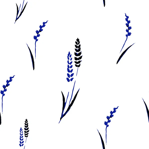 A textúra a fülek grass vektor zökkenőmentes akvarell — Stock Vector