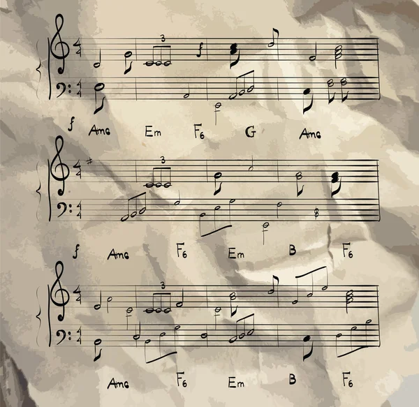 Notes de musique texture vecteur — Image vectorielle