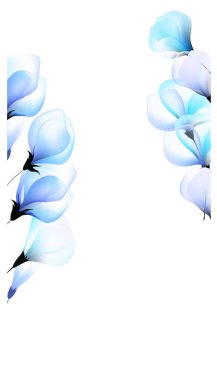 Suluboya çiçekleri davet illüstrasyon vektörü şablonu