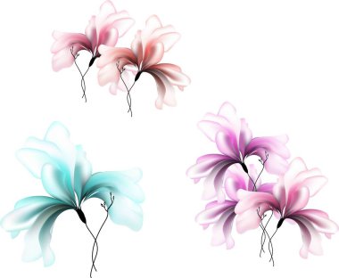 Çiçek arkaplan resimleme sanatı suluboya baskı sanat vektörü pürüzsüz