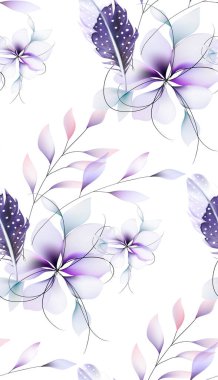 Suluboya çiçekleri davetiye illüstrasyon vektörünü gösterir. Vektör illüstrasyonu