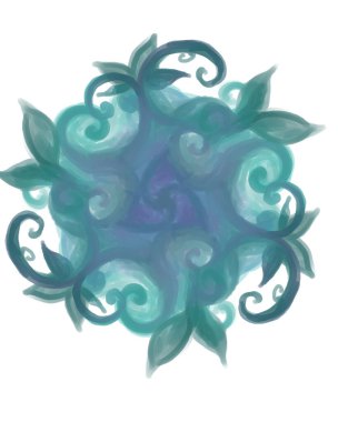 Çerçeve oval klasik barok çiçek sanatı