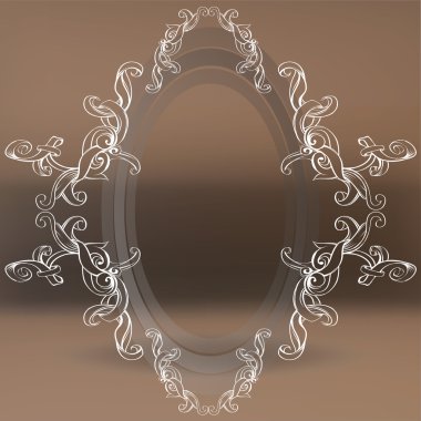 el vintage çerçeve Barok öğeleri reklam için vintage tarzı çizim, metin için logo çerçeve süsleme, vektör