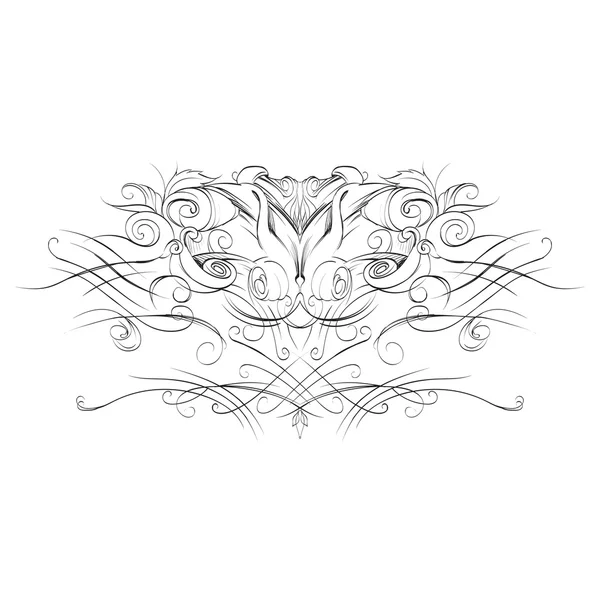 Drawing hand vintage frame baroque elements for advertising in vintage style, vector ornament, to frame the logo for text — Stock Vector