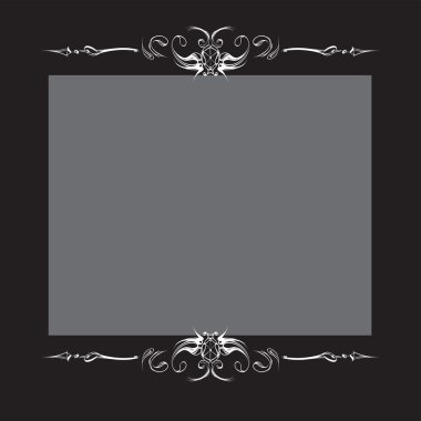 el vintage çerçeve Barok öğeleri reklam için vintage tarzı çizim, metin için logo çerçeve süsleme, vektör