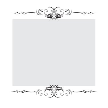 el vintage çerçeve Barok öğeleri reklam için vintage tarzı çizim, metin için logo çerçeve süsleme, vektör