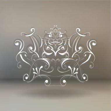 el vintage çerçeve Barok öğeleri reklam için vintage tarzı çizim, metin için logo çerçeve süsleme, vektör