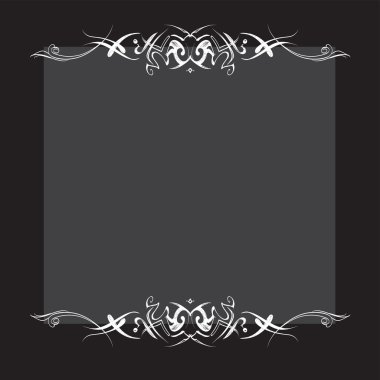 el vintage çerçeve Barok öğeleri reklam için vintage tarzı çizim, metin için logo çerçeve süsleme, vektör