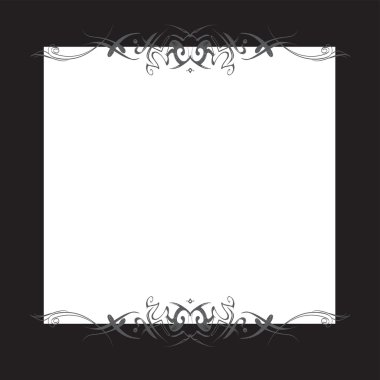 el vintage çerçeve Barok öğeleri reklam için vintage tarzı çizim, metin için logo çerçeve süsleme, vektör