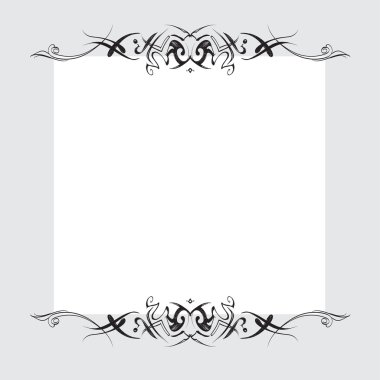 el vintage çerçeve Barok öğeleri reklam için vintage tarzı çizim, metin için logo çerçeve süsleme, vektör