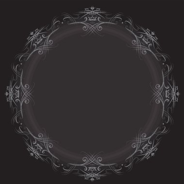 el vintage çerçeve Barok öğeleri reklam için vintage tarzı çizim, metin için logo çerçeve süsleme, vektör