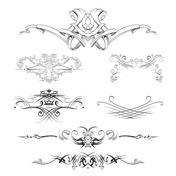 Desenho mão vintage moldura elementos barrocos para publicidade em estilo vintage, ornamento vetorial, para enquadrar o logotipo para o texto — Vetor de Stock