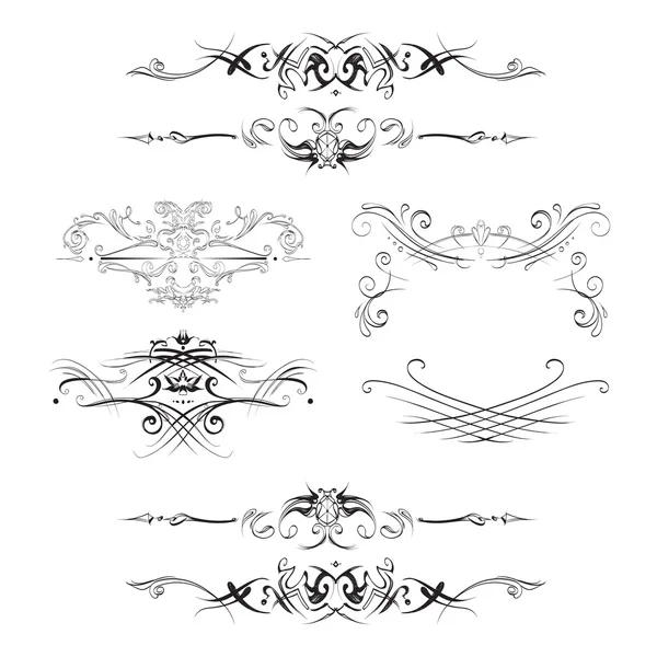 Tekening hand vintage frame-barokke elementen voor reclame in vintage stijl, vector sieraad, om het frame van het logo voor tekst — Stockvector