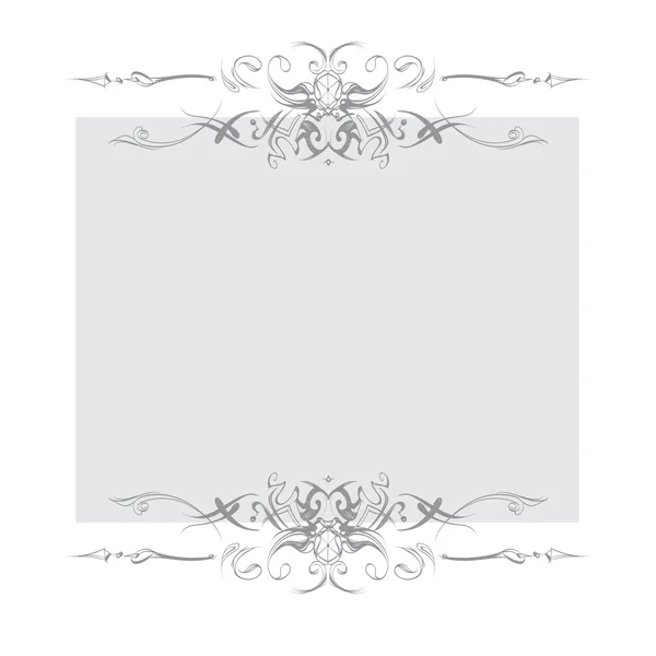 Tekening hand vintage frame-barokke elementen voor reclame in vintage stijl, vector sieraad, om het frame van het logo voor tekst — Stockvector