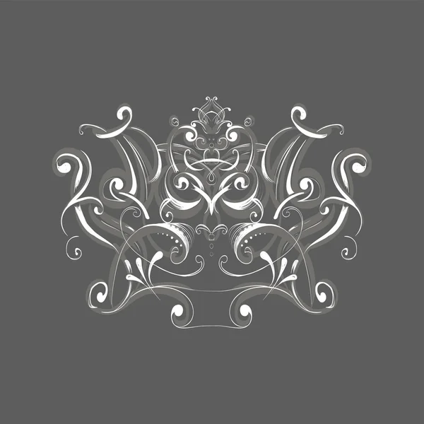 Desenho mão vintage moldura elementos barrocos para publicidade em estilo vintage, ornamento vetorial, para enquadrar o logotipo para o texto — Vetor de Stock