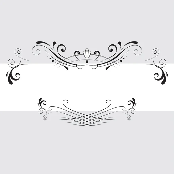 Drawing hand vintage frame baroque elements for advertising in vintage style, vector ornament, to frame the logo for text — Stock Vector