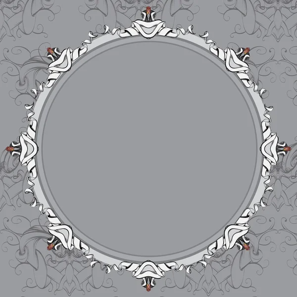 Tekening hand vintage frame-barokke elementen voor reclame in vintage stijl, vector sieraad, om het frame van het logo voor tekst — Stockvector