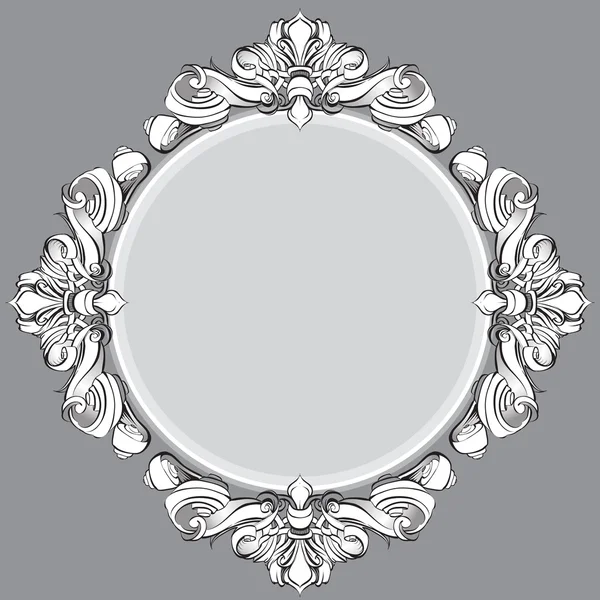 Drawing hand vintage frame baroque elements for advertising in vintage style, vector ornament, to frame the logo for text — Stock Vector