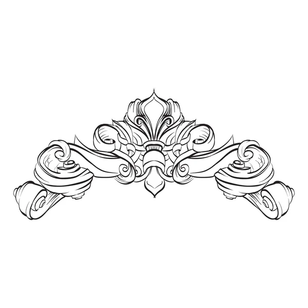 Zeichnung von Hand Vintage-Rahmen barocke Elemente für Werbung im Vintage-Stil, Vektor-Ornament, um das Logo für Text zu rahmen — Stockvektor