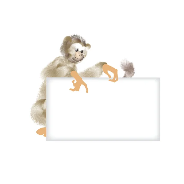 Monkey, monkey the symbol of 2016, cartoon — Stockfoto