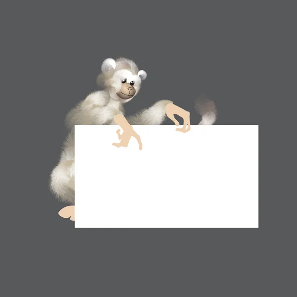 Monkey, monkey the symbol of 2016, cartoon — Stock Photo, Image