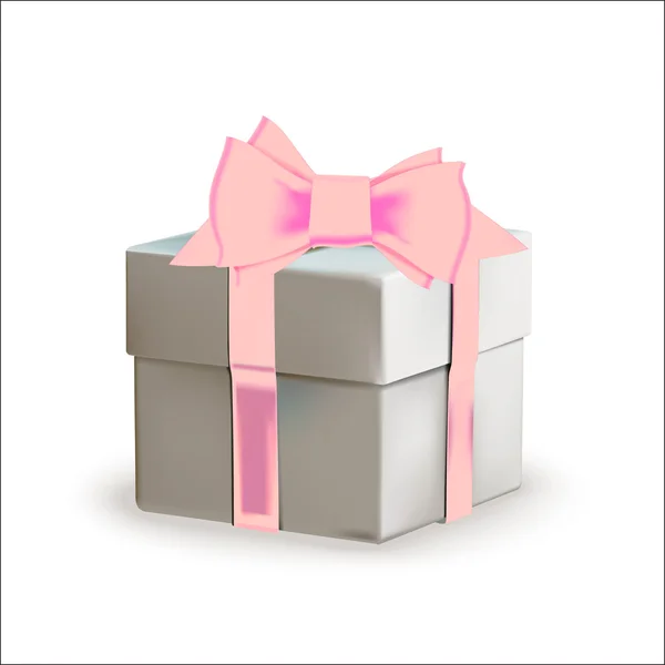 Gift box, isolated vector, element for greetings cards, box, — 스톡 벡터