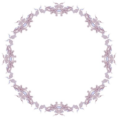 çerçeve oval vintage Barok çiçekler