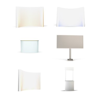 Ticaret Fuarı stand vektör izole