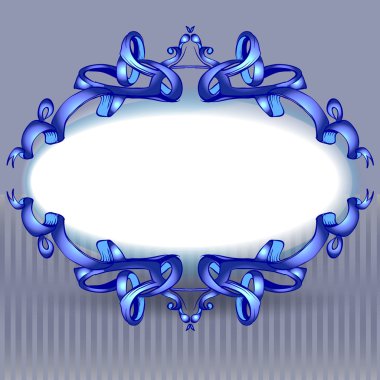 çerçeve oval vintage Barok çiçekler