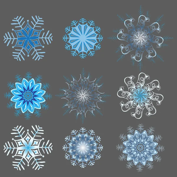 Snowflake ornament circular napkin, vector — Stock Vector