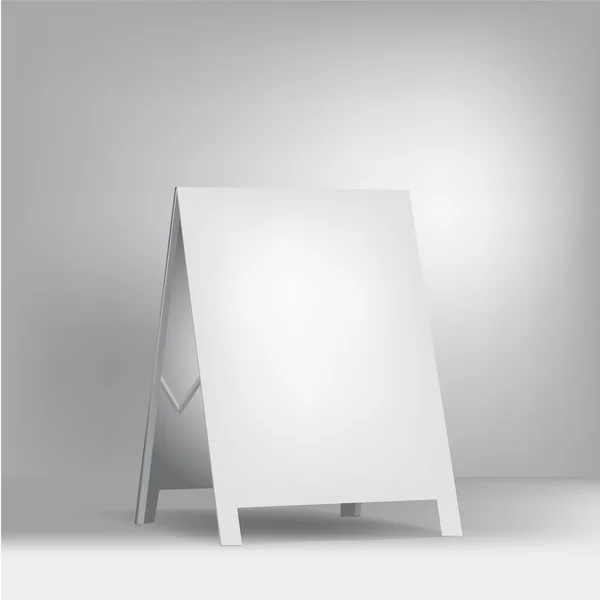 White advertising stand. vector on white background — Stock Vector