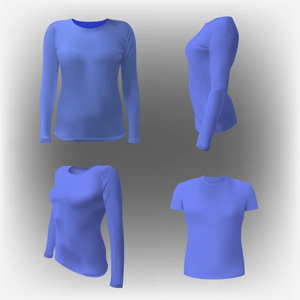 Camiseta blanca para mujer para anunciar, sudadera, blanca, aislada, chaqueta con cremallera para la aplicación del logotipo, ilustración vectorial 3d — Archivo Imágenes Vectoriales