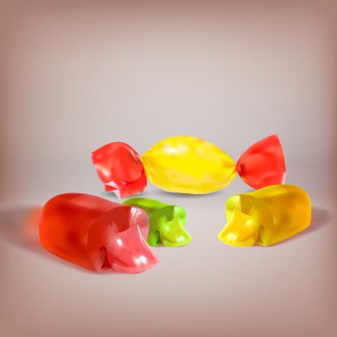 şeker, emme şeker, kesim, kutsal kişilerin resmi, vektör nesnesi izole, lolipop, çikolata truffles, bir dizi dolu, sıvı dolum jöle