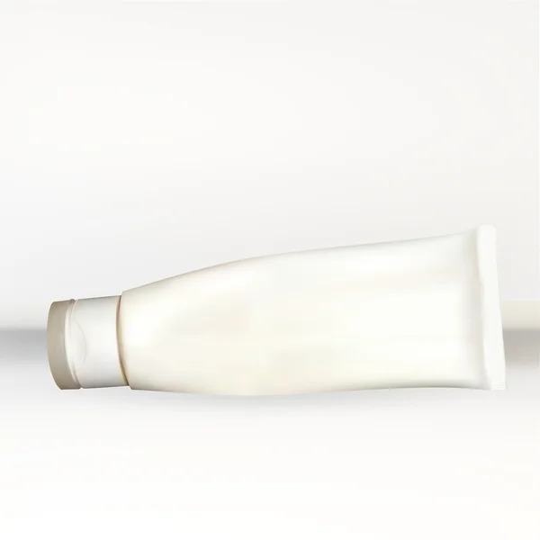 A tube of cream, lotion, white, empty, for applying your advertisement isolated vector new clean — Stockvector