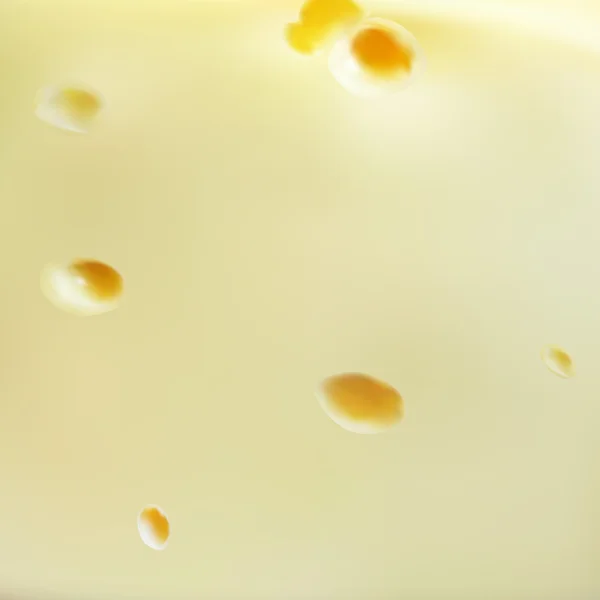 Rodajas de queso, con agujeros cortados, aislados, fondo vectorial realista — Archivo Imágenes Vectoriales