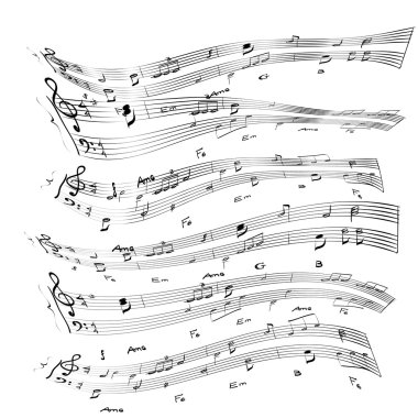 müzik notlar doku vektör