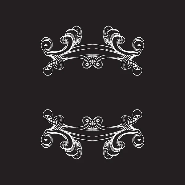 装飾レイアウトのためのヴィンテージスタイルの装飾要素, fram — ストックベクタ