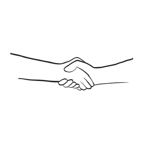 Symbol of friendship handshake partnership icon vector — Stock Vector