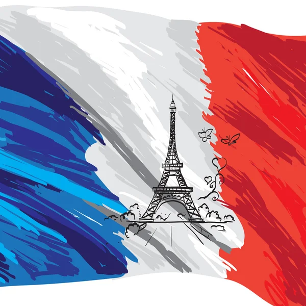 France drapeau vecteur isolé — Image vectorielle