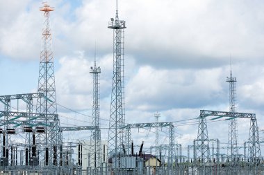 Elektrik sanayisi. Sütun, kablo, enerji, teknoloji, voltaj