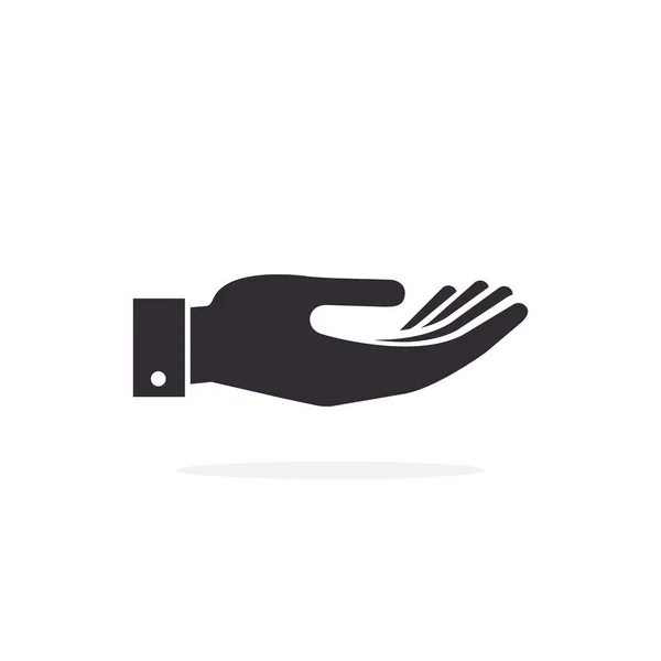 Hand Symbol Palm Symbol Vektor Isoliert Einfache Illustration — Stockvektor