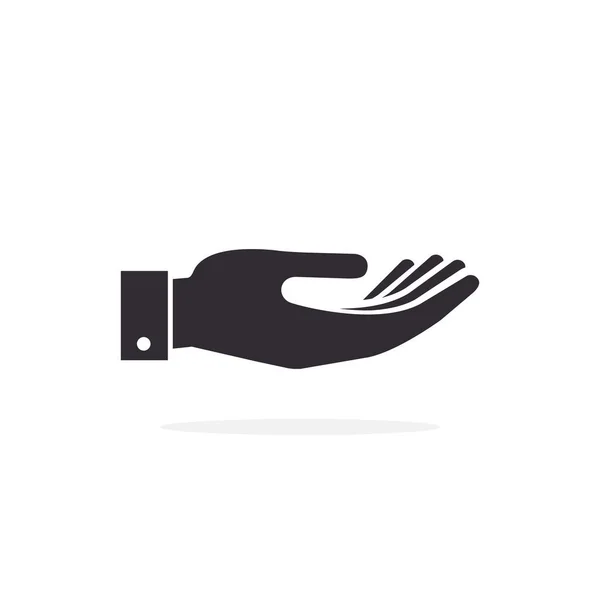 Hand Ikon Palm Symbol Vektor Isolerad Enkel Illustration — Stock vektor