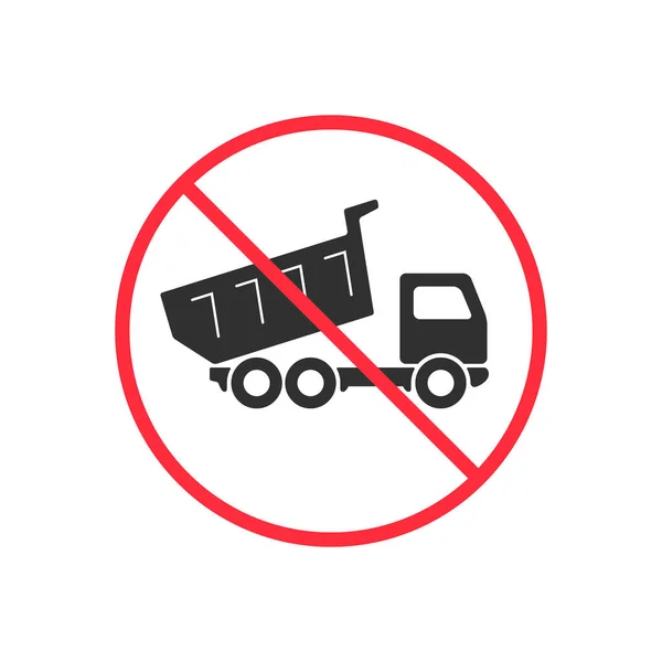 Hay Señal Descarga Descarga Camiones Prohibir Ilustración Del Vector Signos — Vector de stock