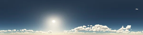 360 degree seamless panorama of clouds on blue sky