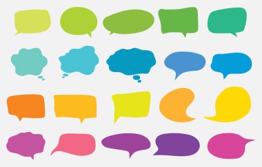 Konuşma baloncukları kümesi. Boş konuşma kabarcıkları