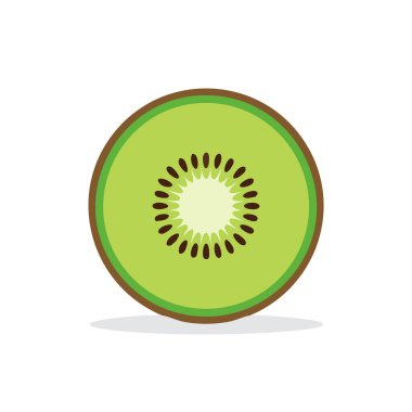 Canlı yeşil renkle sulu kivi dilimini kapat ve organik tohum dokusu için ideal.