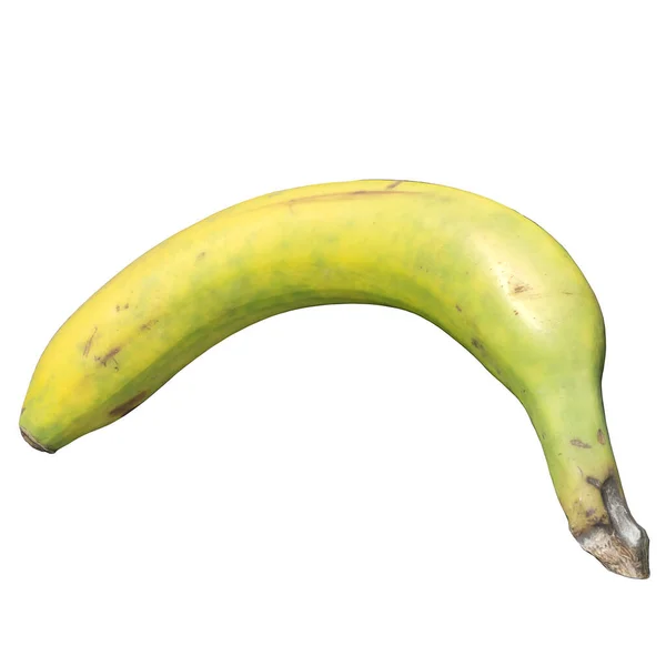在白色背景上孤立的香蕉3D插图 — 图库照片