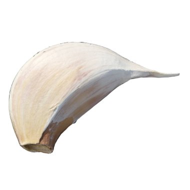 Beyaz arkaplanda sarımsaklı 3D çizim