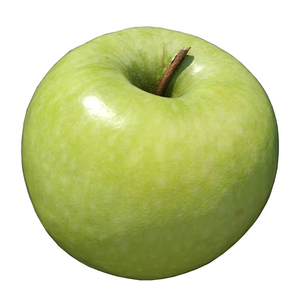 Apple Granny Smith Illustration Isolerad Den Vita Bakgrunden — Stockfoto