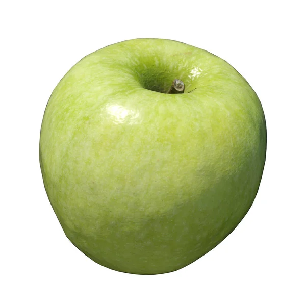 Apple Granny Smith Illustration Isolerad Den Vita Bakgrunden — Stockfoto